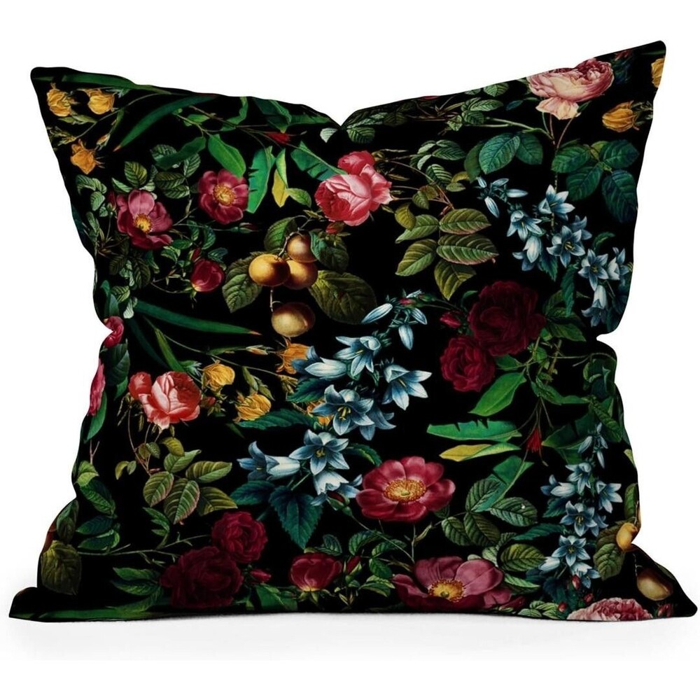 Society6 Floral Jungle Throw Pillow Insert-Home Decor by Burcu Korkmazyurek, 16"